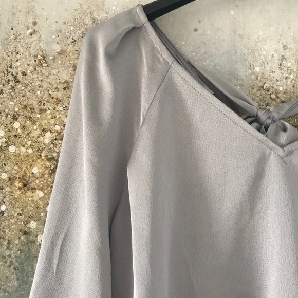 Nine West Metallic Silver Blouse (NWT) - Picture 5 of 13